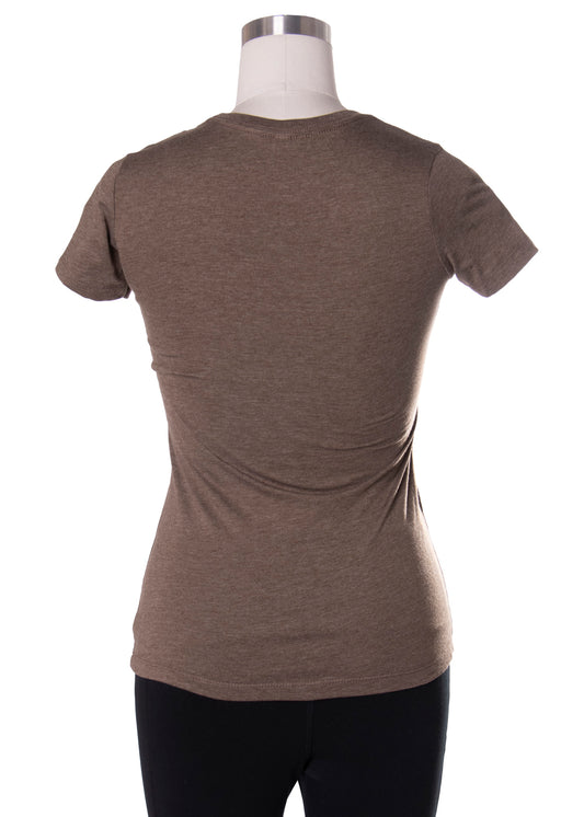 "Stay Epic" Slim Fit Tee in Heather Brown